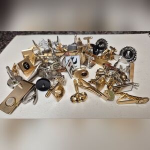 Assorted Cufflinks,Tie Pins Est Collection Lot